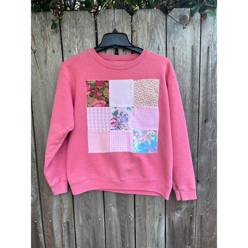 The Pink Patchwork Upcycled Sweatshirt - image 1